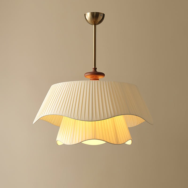 Bellevue - Pendelleuchte aus Metall, Glas und Holz