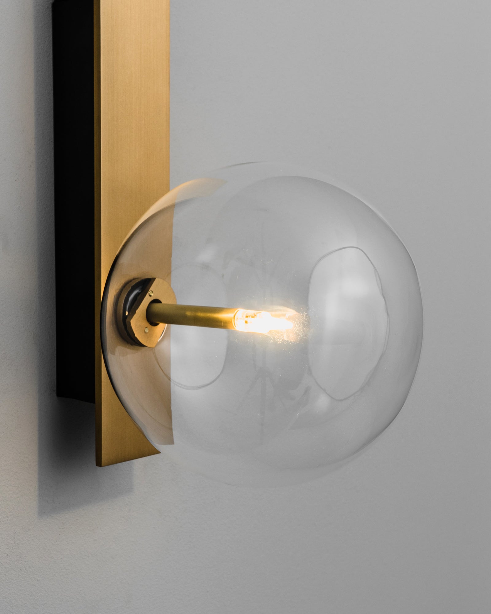 Metall/Glas - Designer-Wandleuchte, Metall/Glas