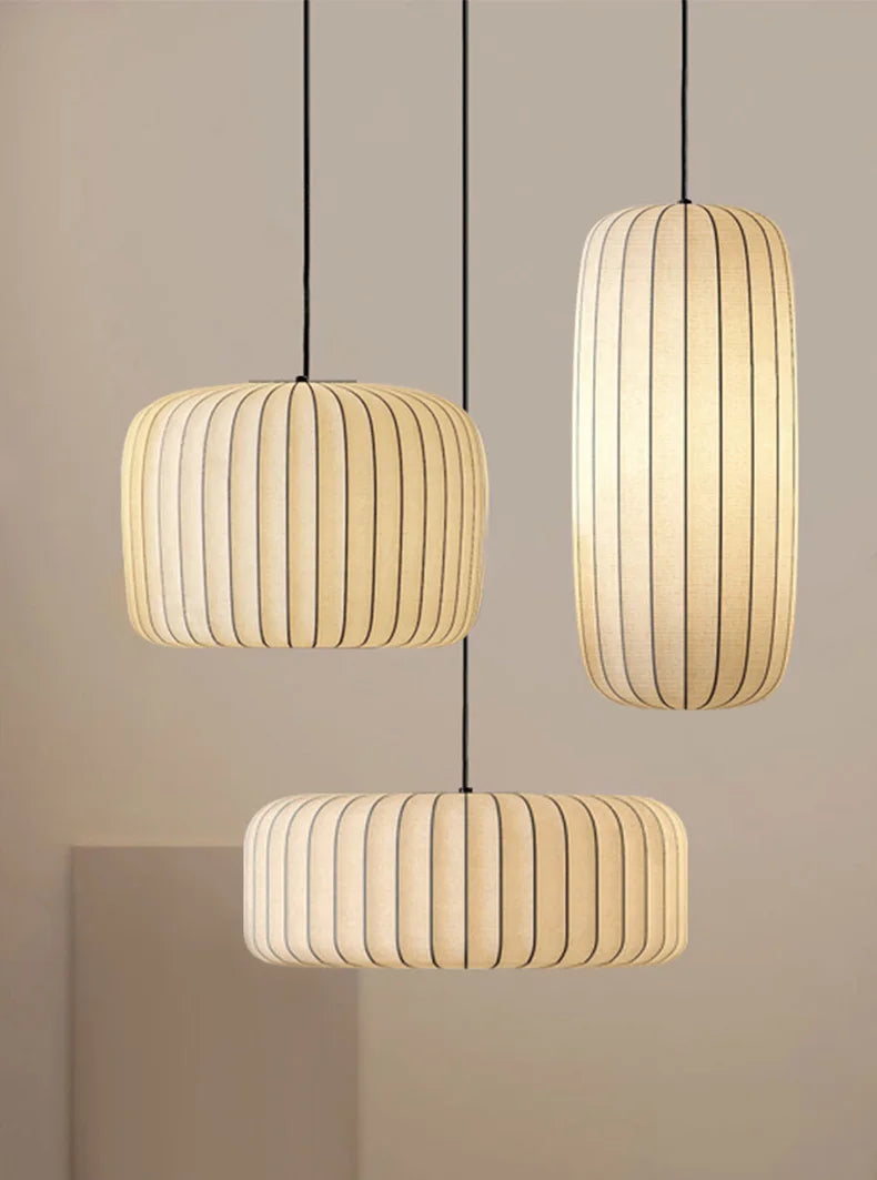 Halona - Wabi-Sabi-Seidenpendelleuchte
