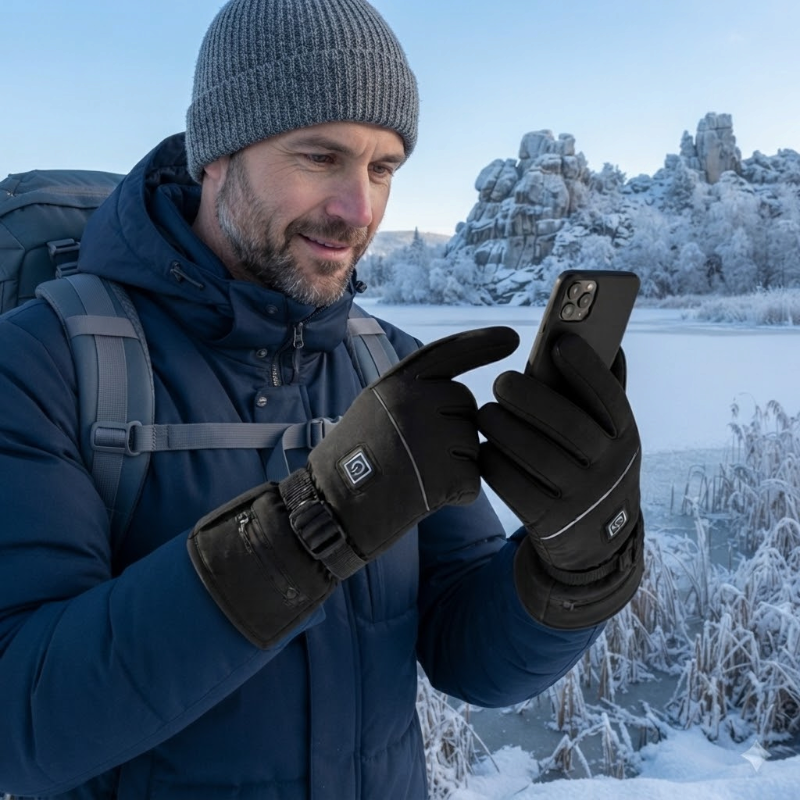 HeatRider - Beheizte Winter-Motorradhandschuhe mit Touchscreen-Funktion