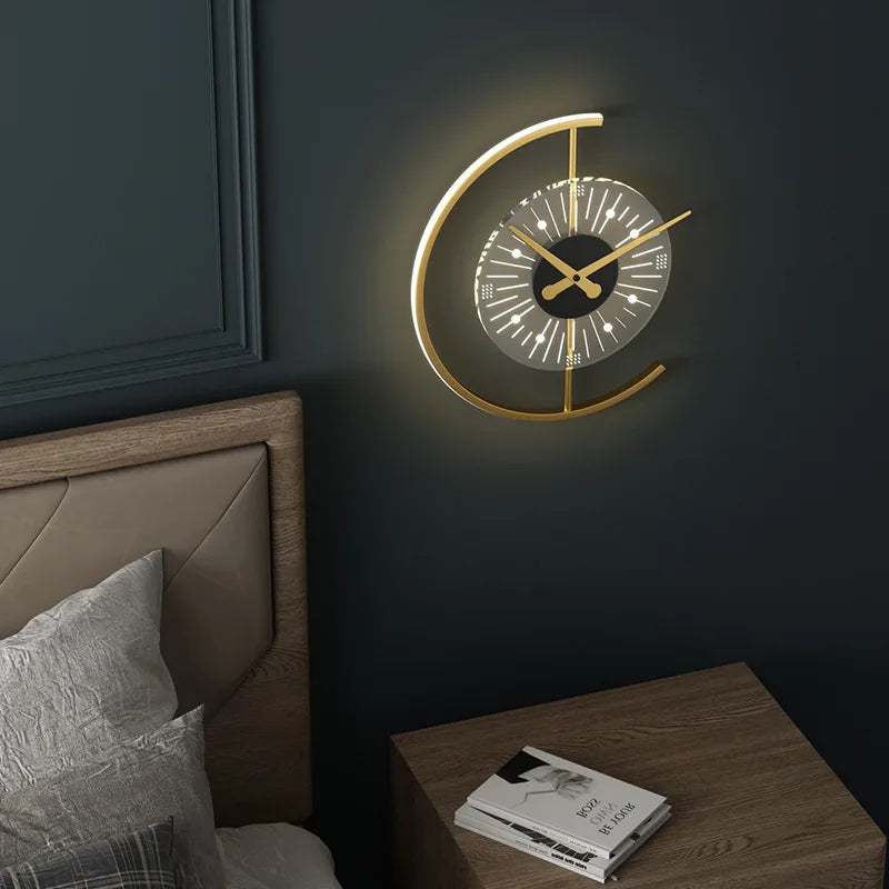 Glinto - LED-Wandleuchte im Uhrendesign mit E27-Fassung