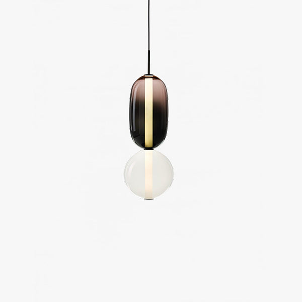 Solara - Glaspendelleuchte für Flur mit farbigem Glas
