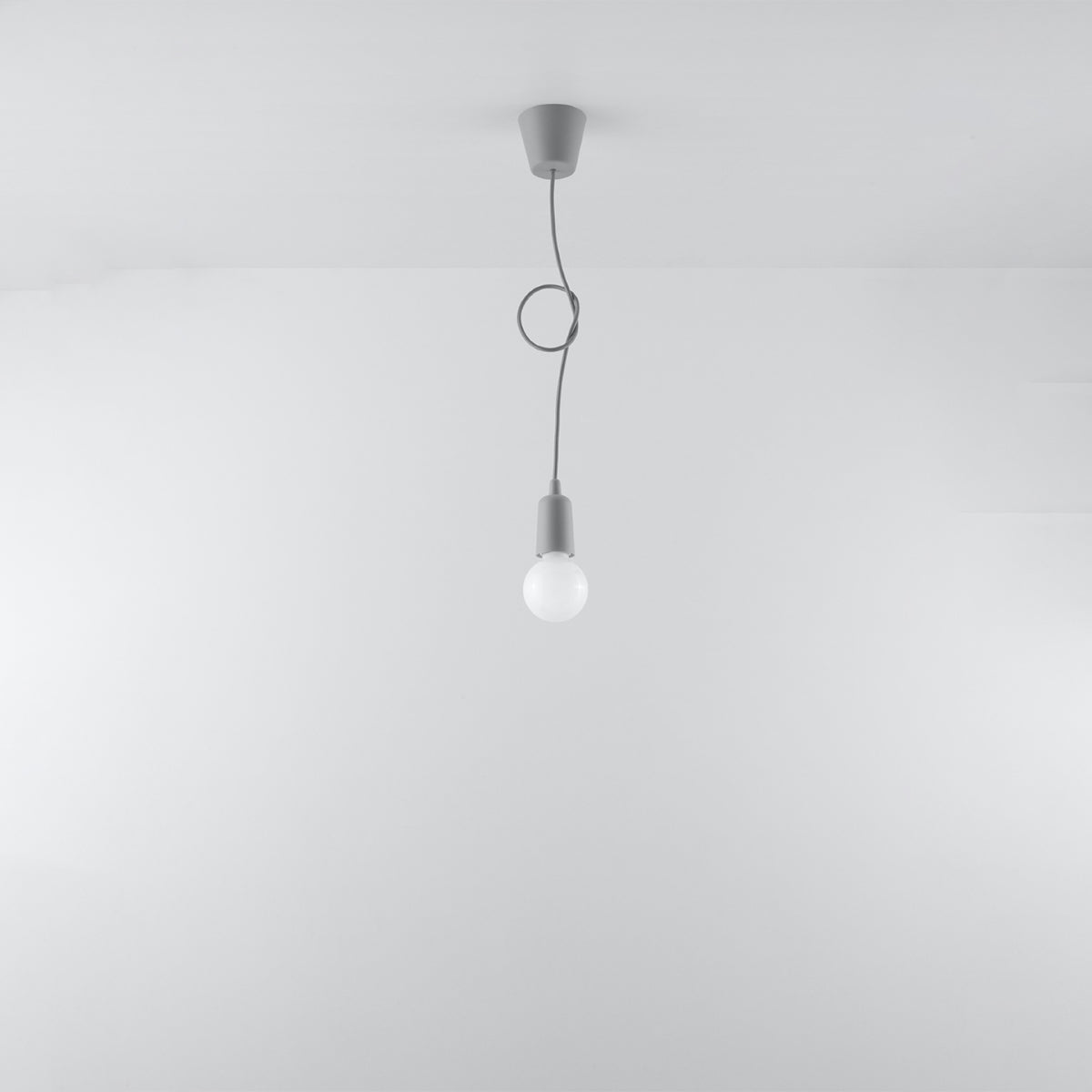 Vortex - Pendelleuchte E27, 1-flammig, grau