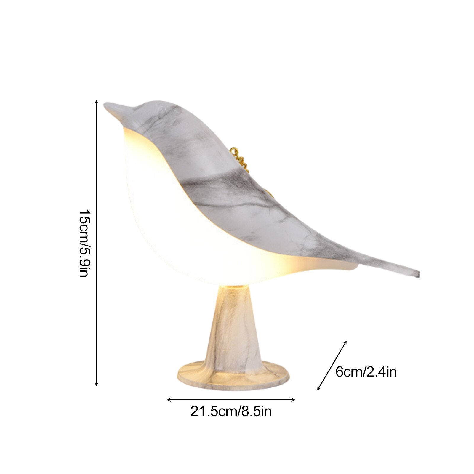 Vogel - Stehlampe mit Stoffschirm
