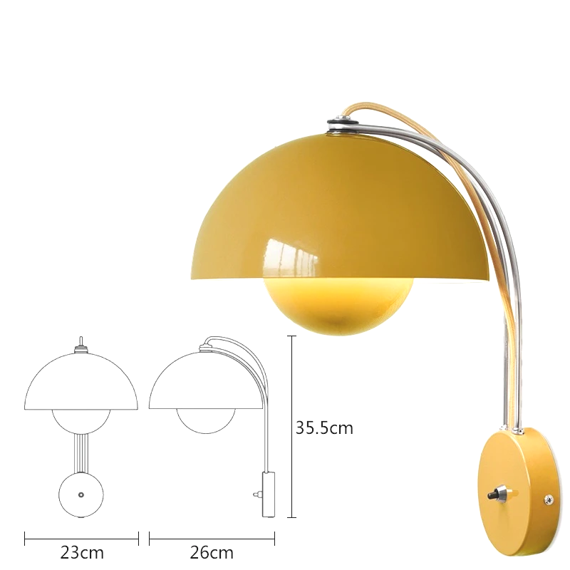 Skandinavische - Wandleuchte E27 mit integrierter LED