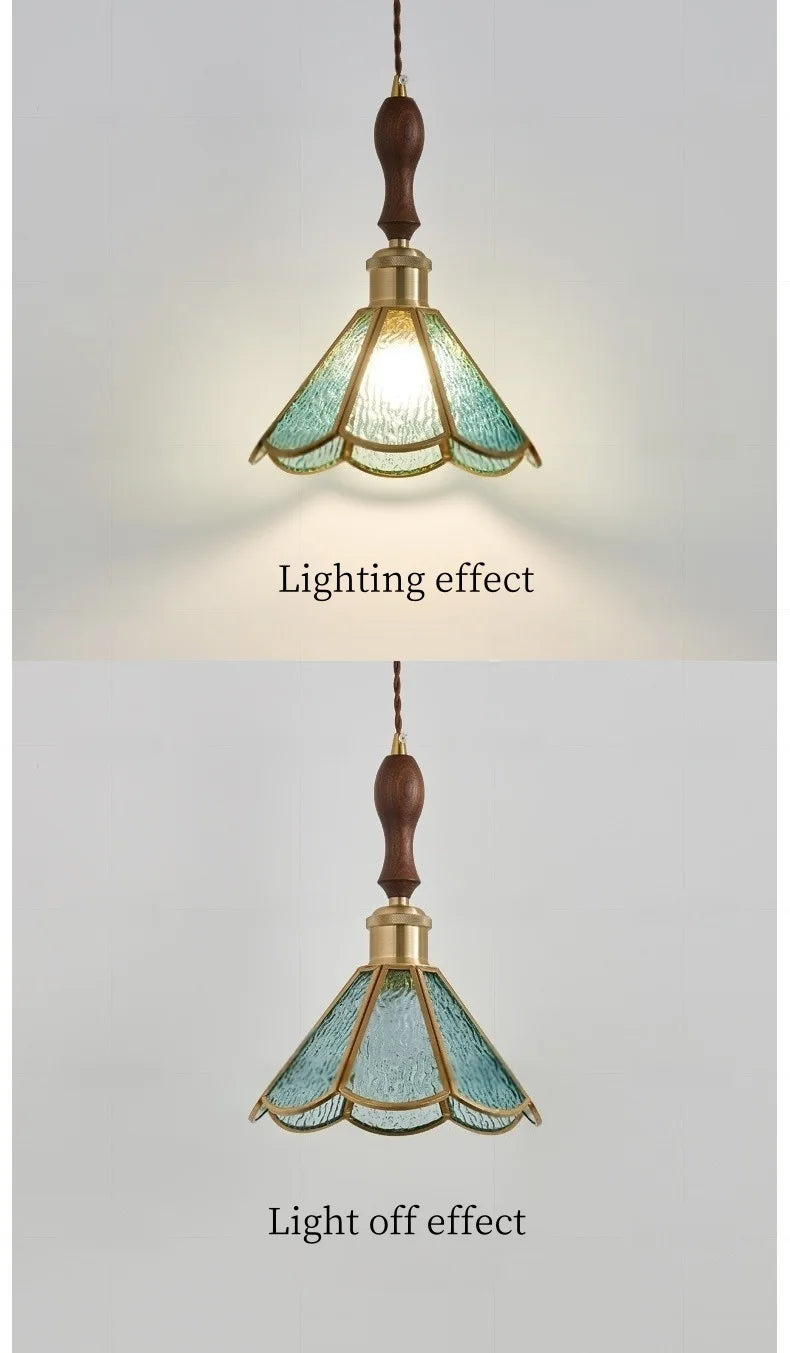 Polara - Tiffany-Pendelleuchte aus Vintage-Glas