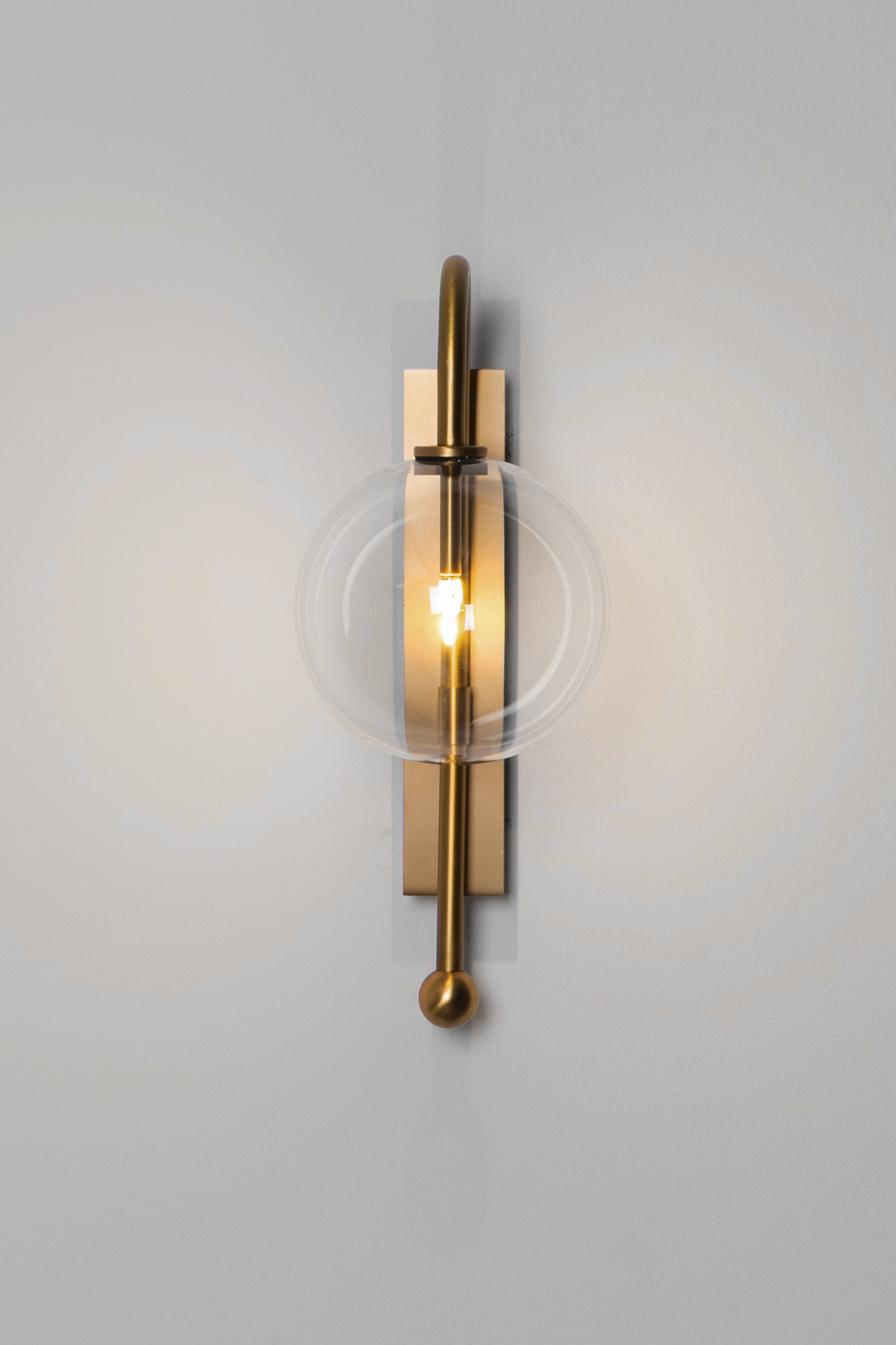 Metall/Glas - Designer-Wandleuchte, Metall/Glas