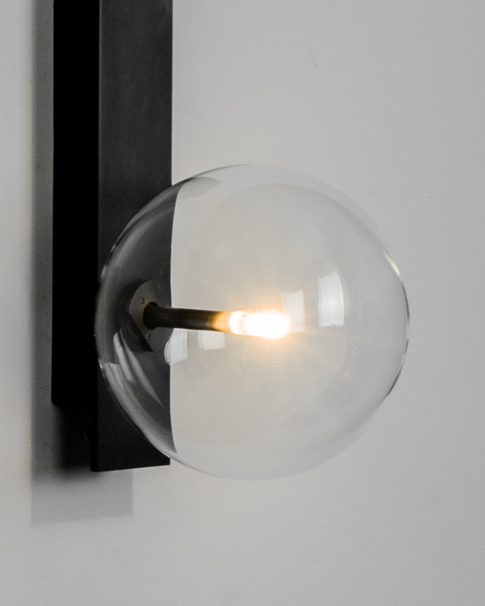 Metall/Glas - Designer-Wandleuchte, Metall/Glas