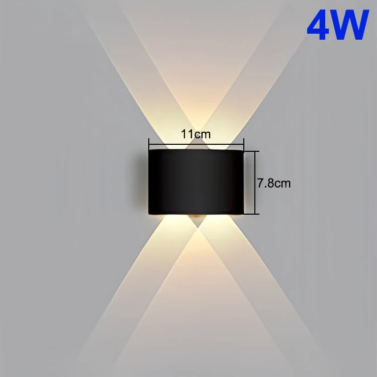 AURAGLOW - UpDown LED Wandleuchte wasserdicht IP, 90–260V