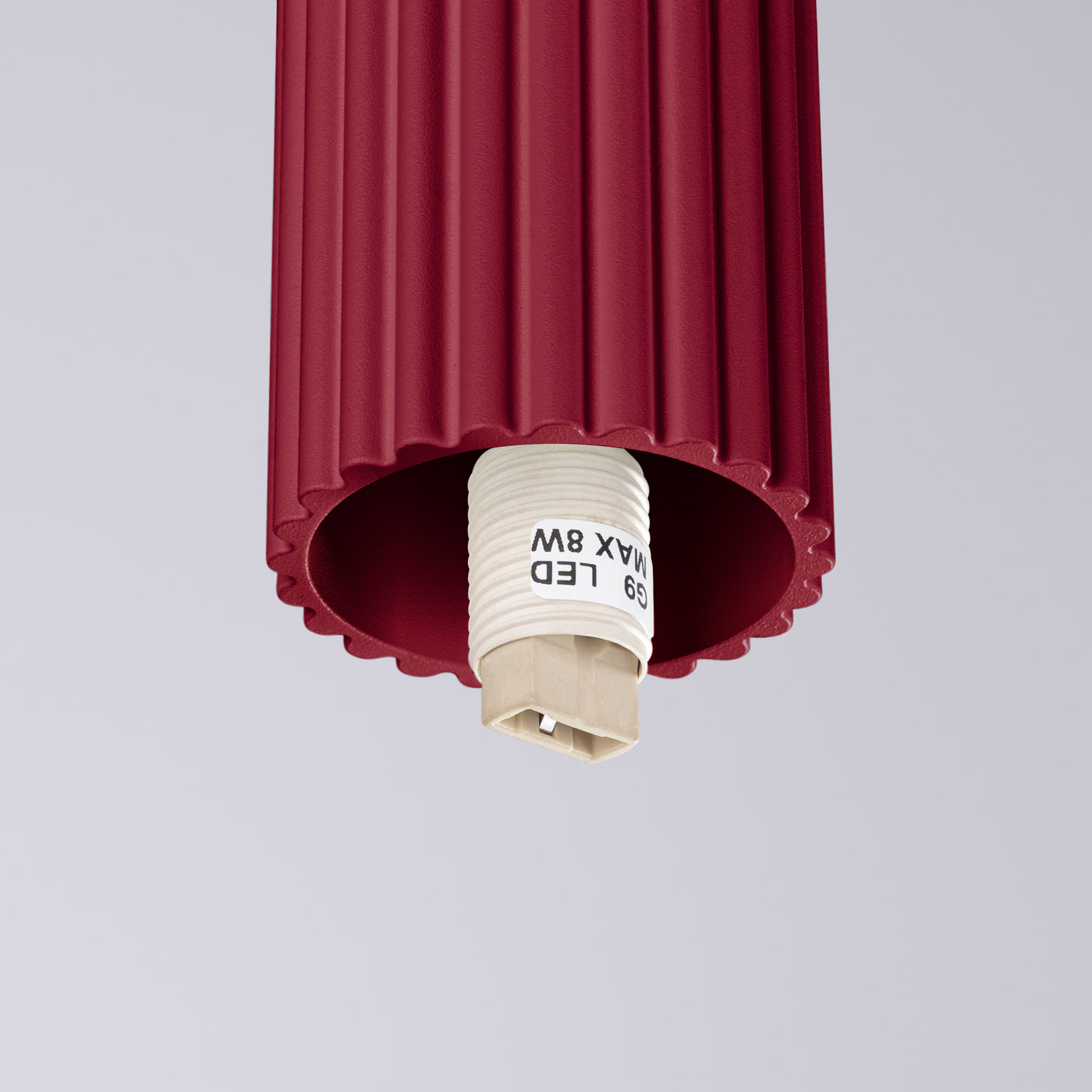 Aurela - Deckenleuchte IP44 Bordeaux mit mattiertem