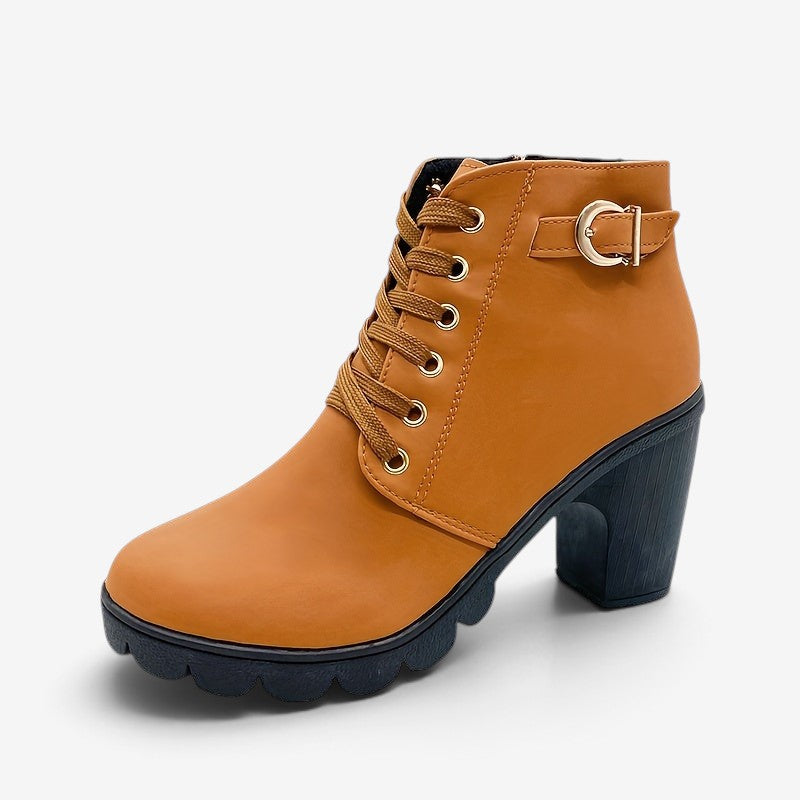 Schnürstiefelette mit Absatz für Damen