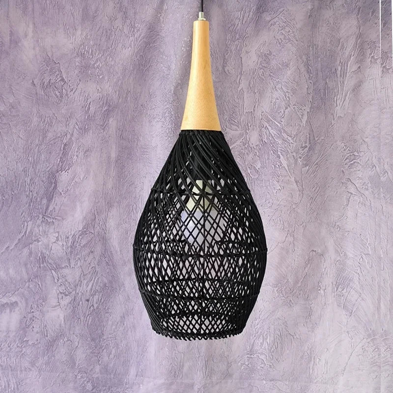Handgeflochtene - Rattan-Pendelleuchte
