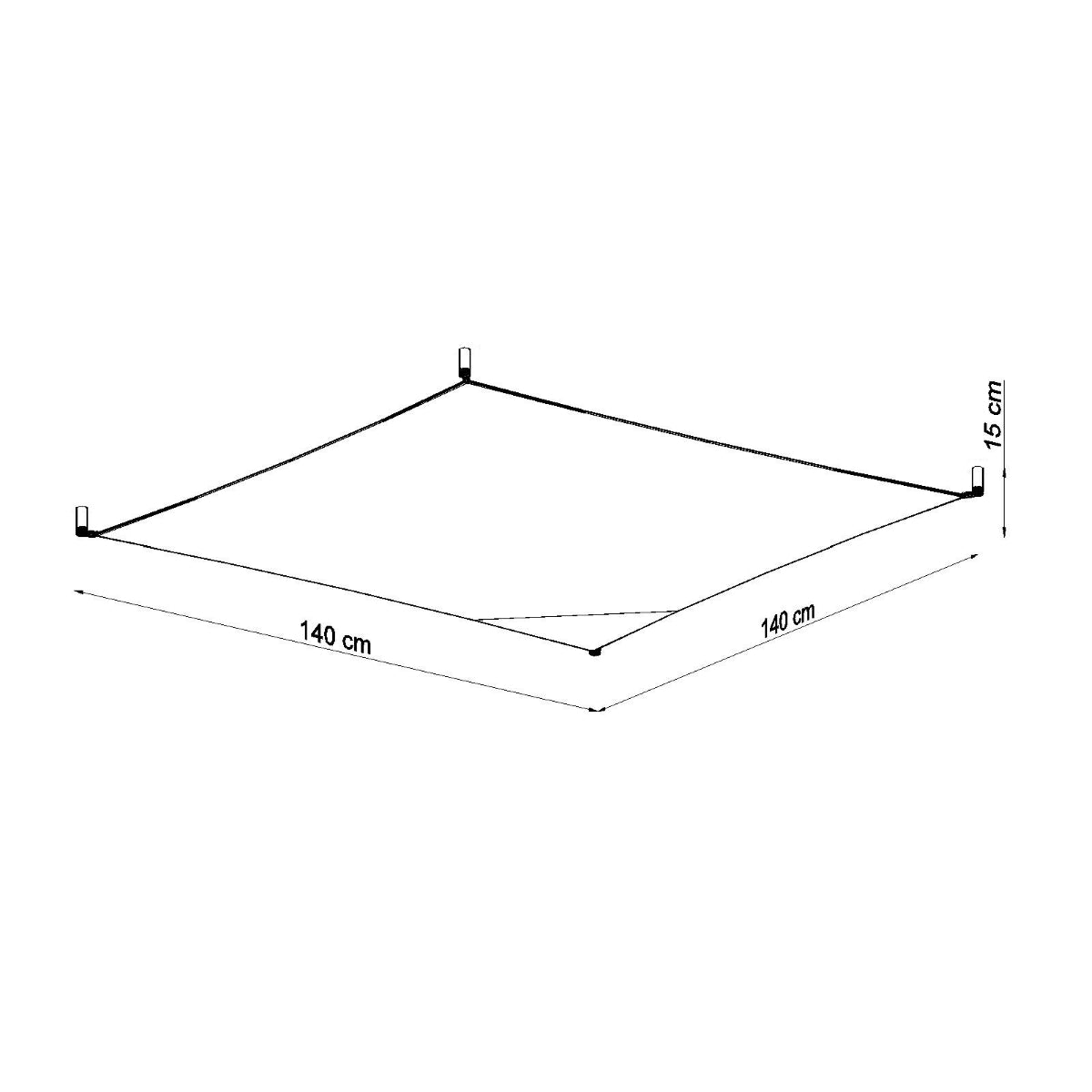 LUNA - 4 Deckenleuchte, weiße LED 3000K 850 lm