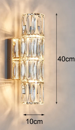 Brio - Kristall-LED-Wandleuchte aus Edelstahl