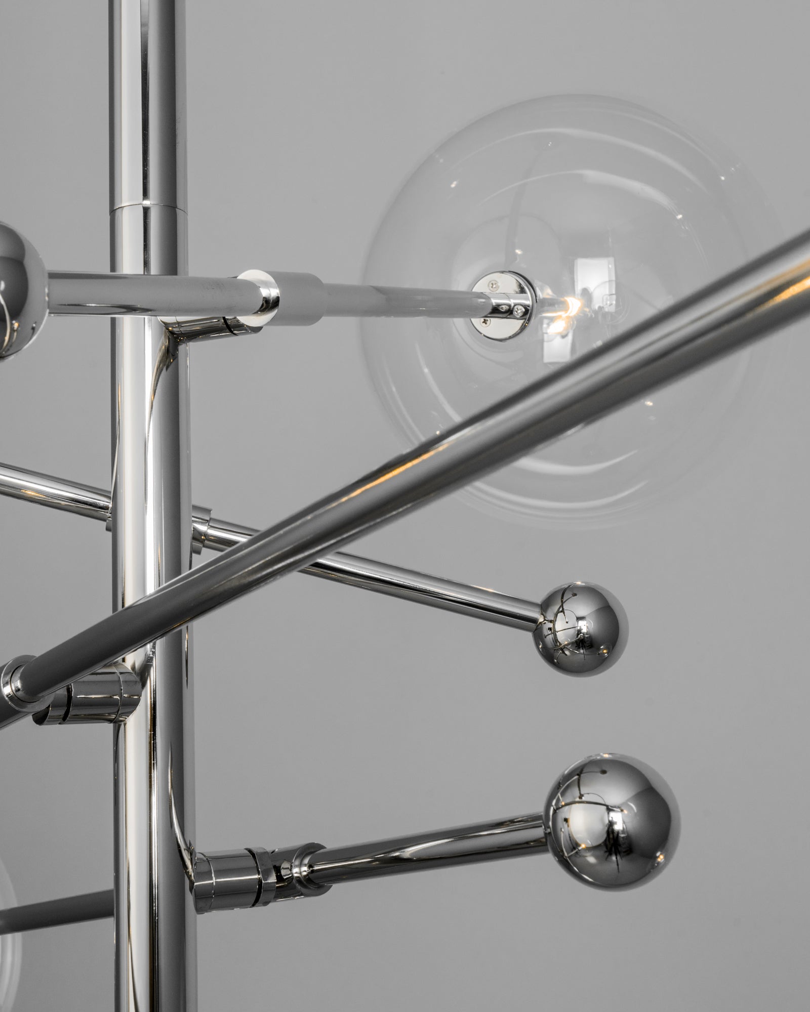 Claria - Designer-Kronleuchter mit 6 Armen, Metall/Glas