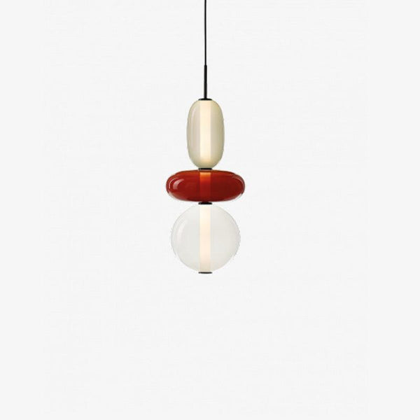 Solara - Glaspendelleuchte für Flur mit farbigem Glas