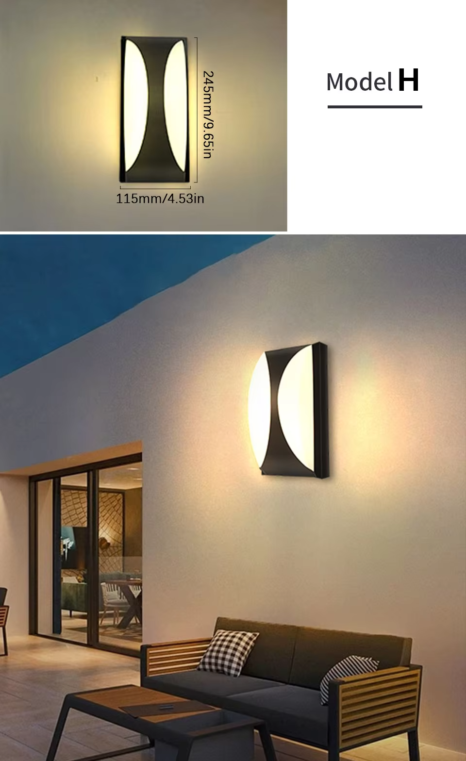 SENSOLUX - LED-Wandleuchte mit Radarsensor IP65