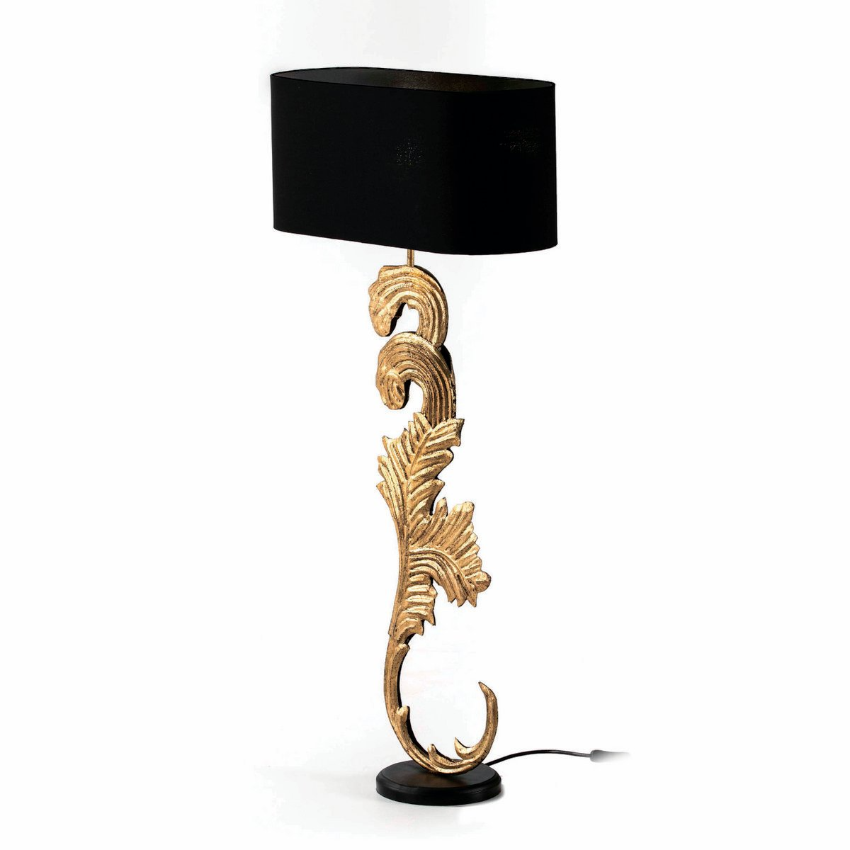 Alexandra - Thai - Tischleuchte, schwarz/gold, 77 cm, aus