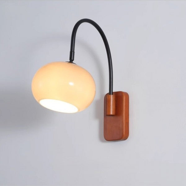 Drehbare - Bauhaus-Glaswandleuchte in Khaki/Kaki