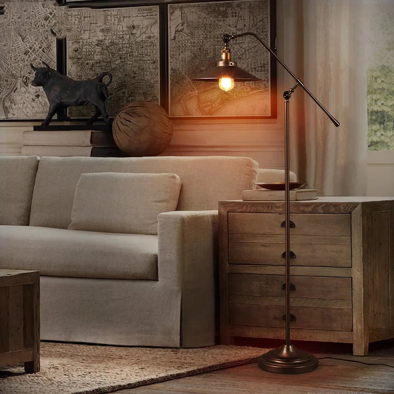 Stela - Retro-Stehlampe E27 mit LED-Leuchtmittel und