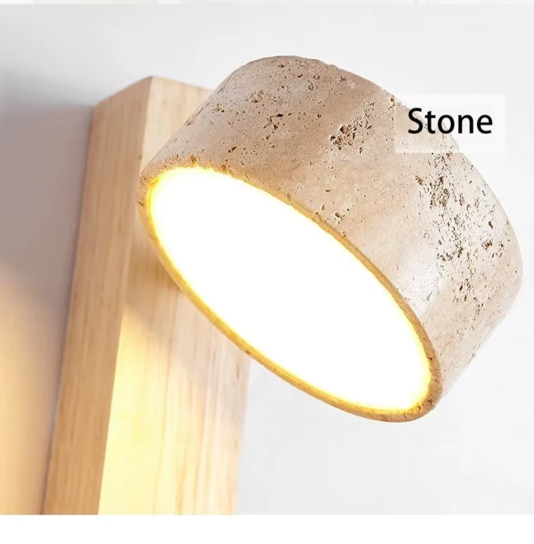 Wallix - Cremefarbene LED-Wandleuchte mit Zugschalter