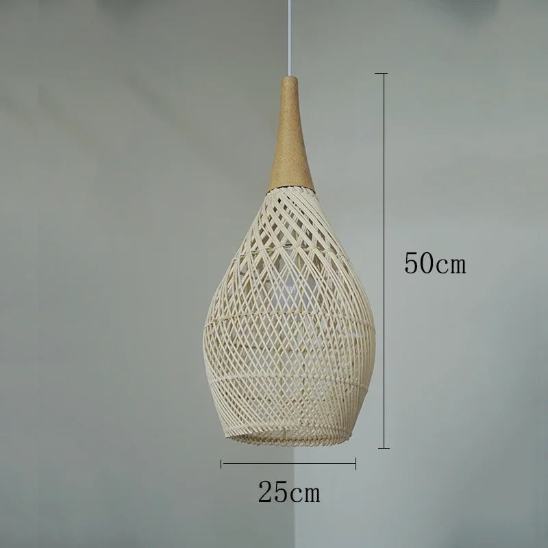 Handgeflochtene - Rattan-Pendelleuchte