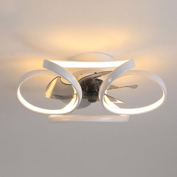Solara - LED-Deckenleuchte in Blumenform mit Ventilator