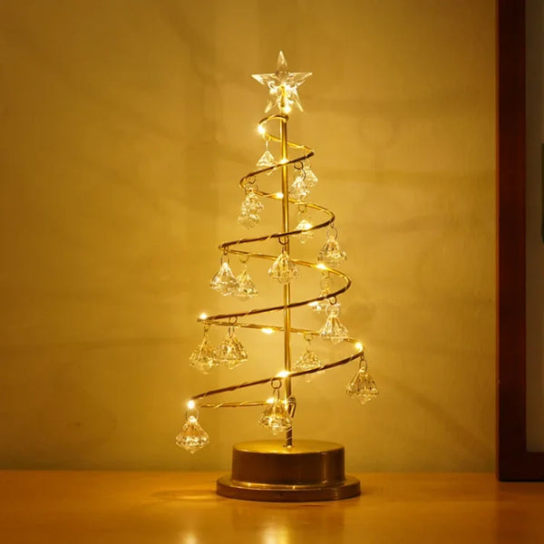 Studio - Tischleuchte in Form eines Kristall-Weihnachtsbaums