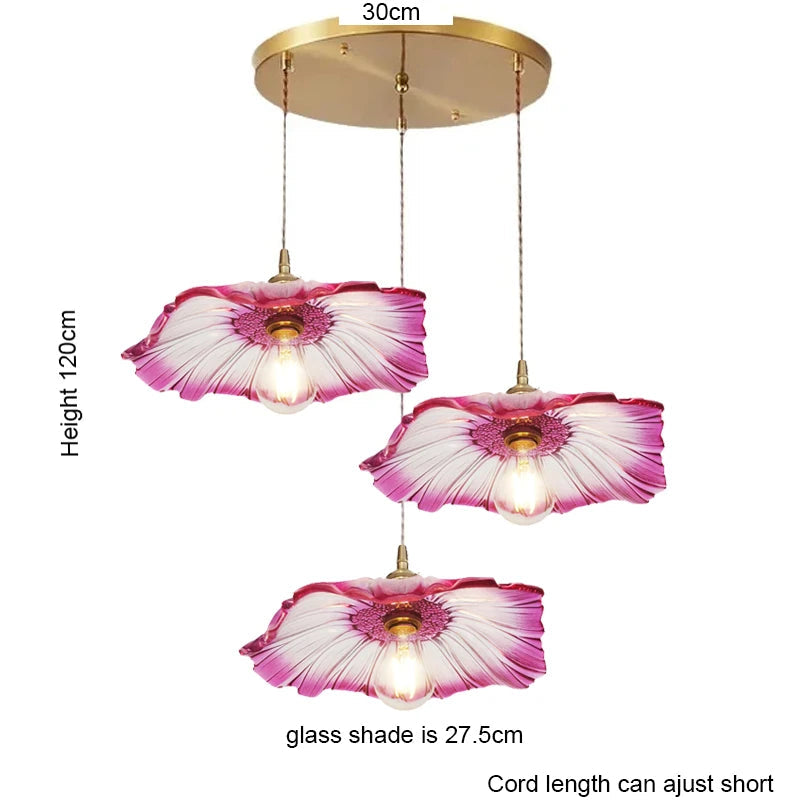 Celira - Art-Deco-Pendelleuchte aus Glas und Eisen