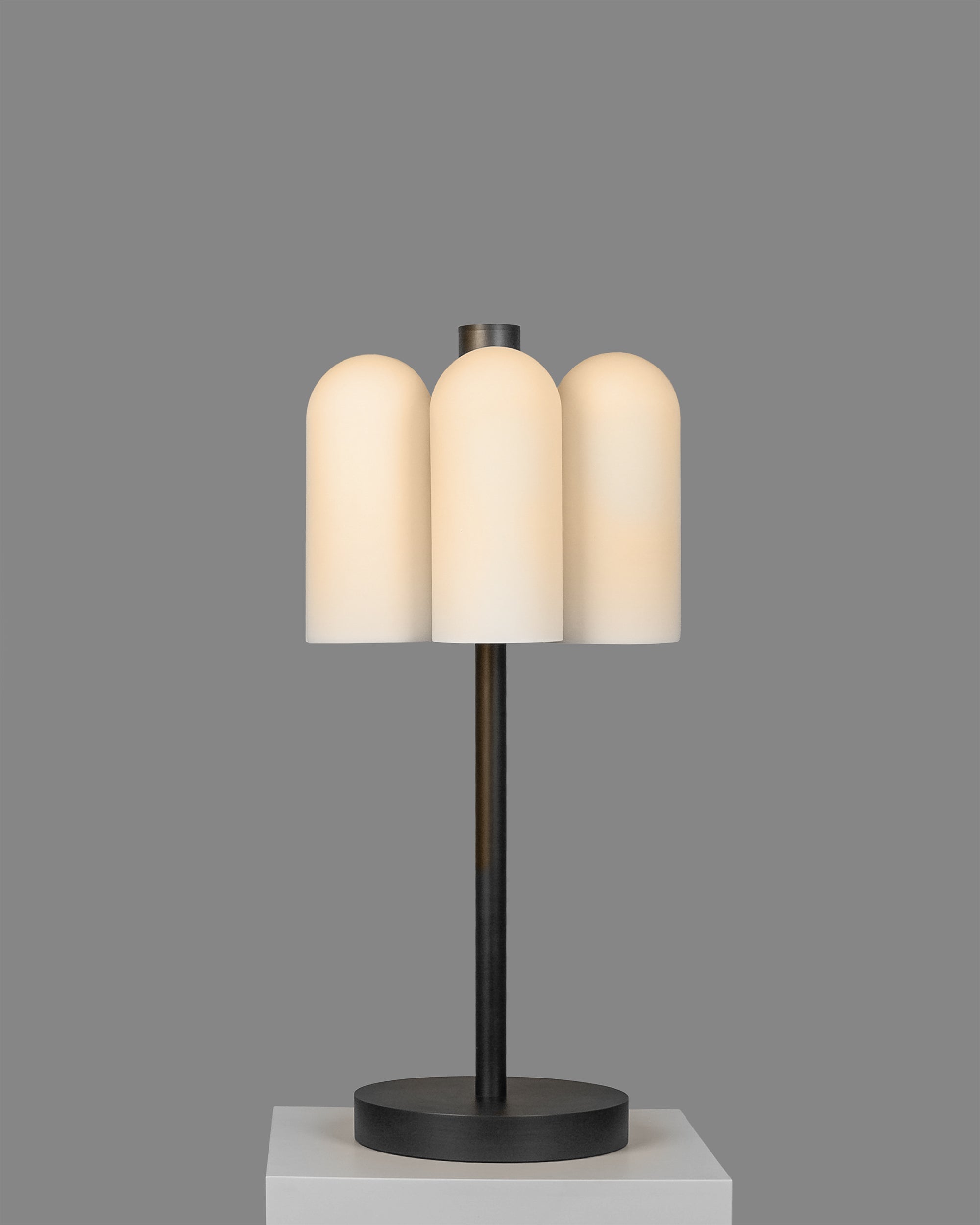Metall/Glas - Designer-Tischleuchte, Metall/Glas