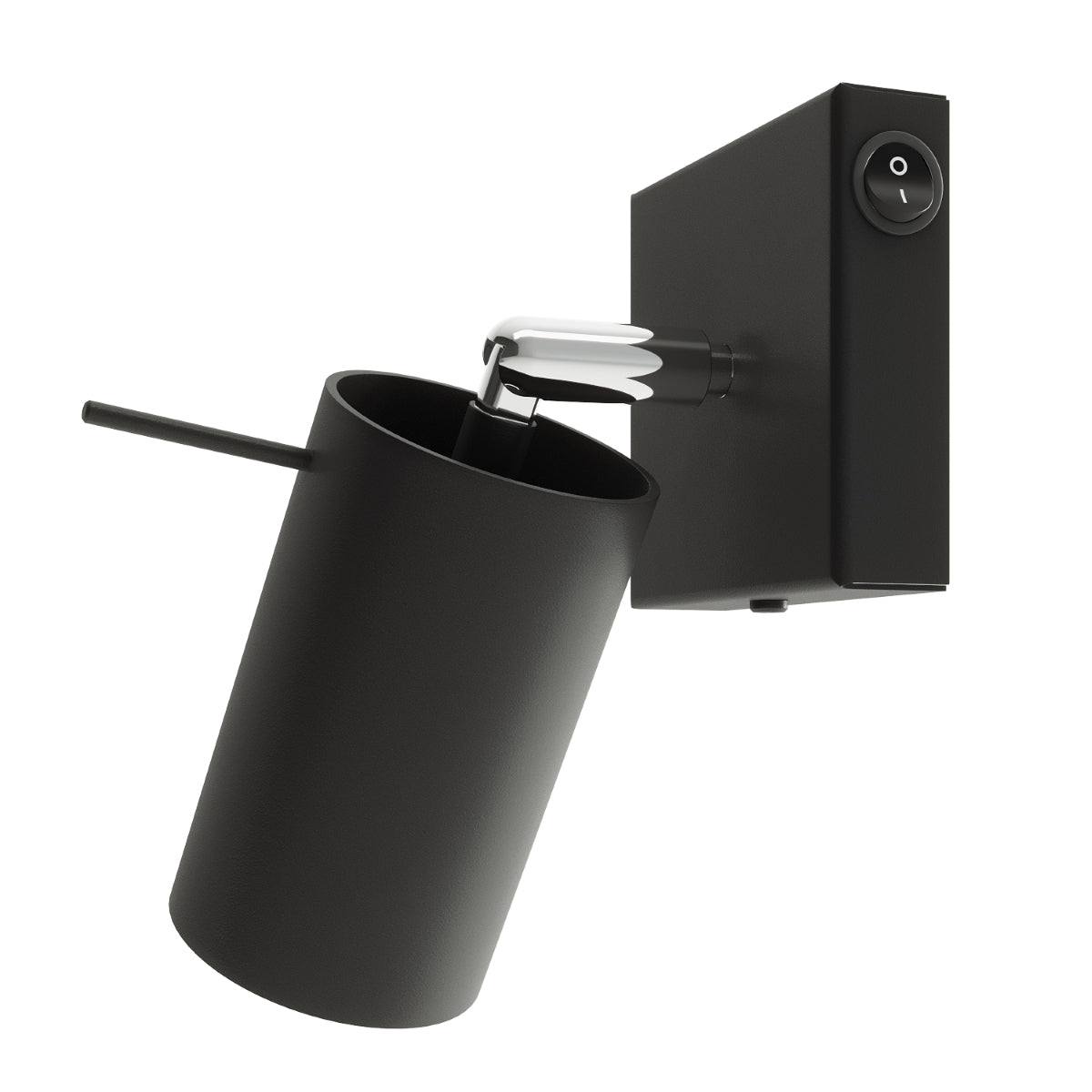 RING - Wandleuchte, schwarz, mit Schalter