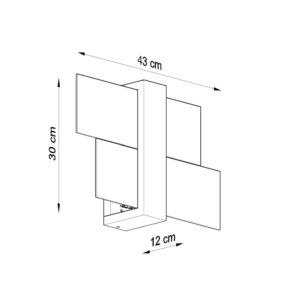 FENIKS - 1 Wandleuchte, Naturholz & Glas