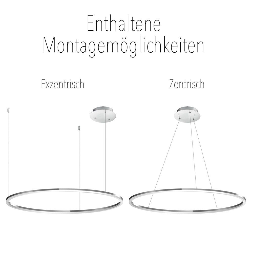 Nimbus - LED-Ring-Pendelleuchte 60 cm Direktlicht