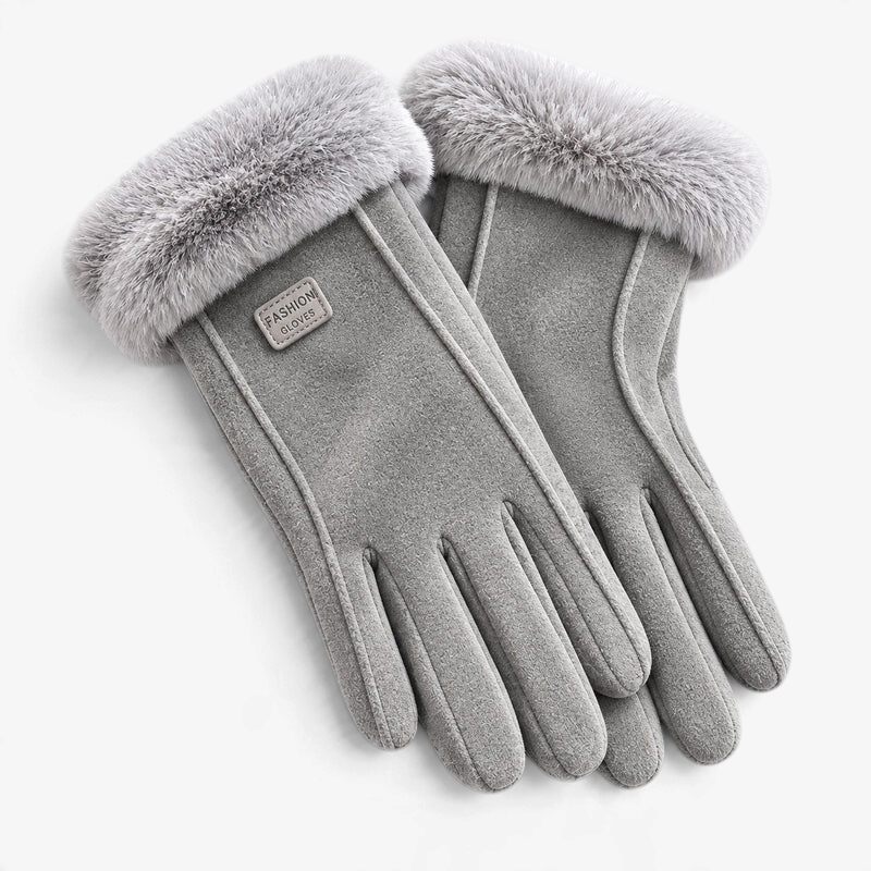 FrostPaw - Winterhandschuhe mit Synthetik-Lammfellfutter und Touchscreen-kompatiblen Fingerspitzen
