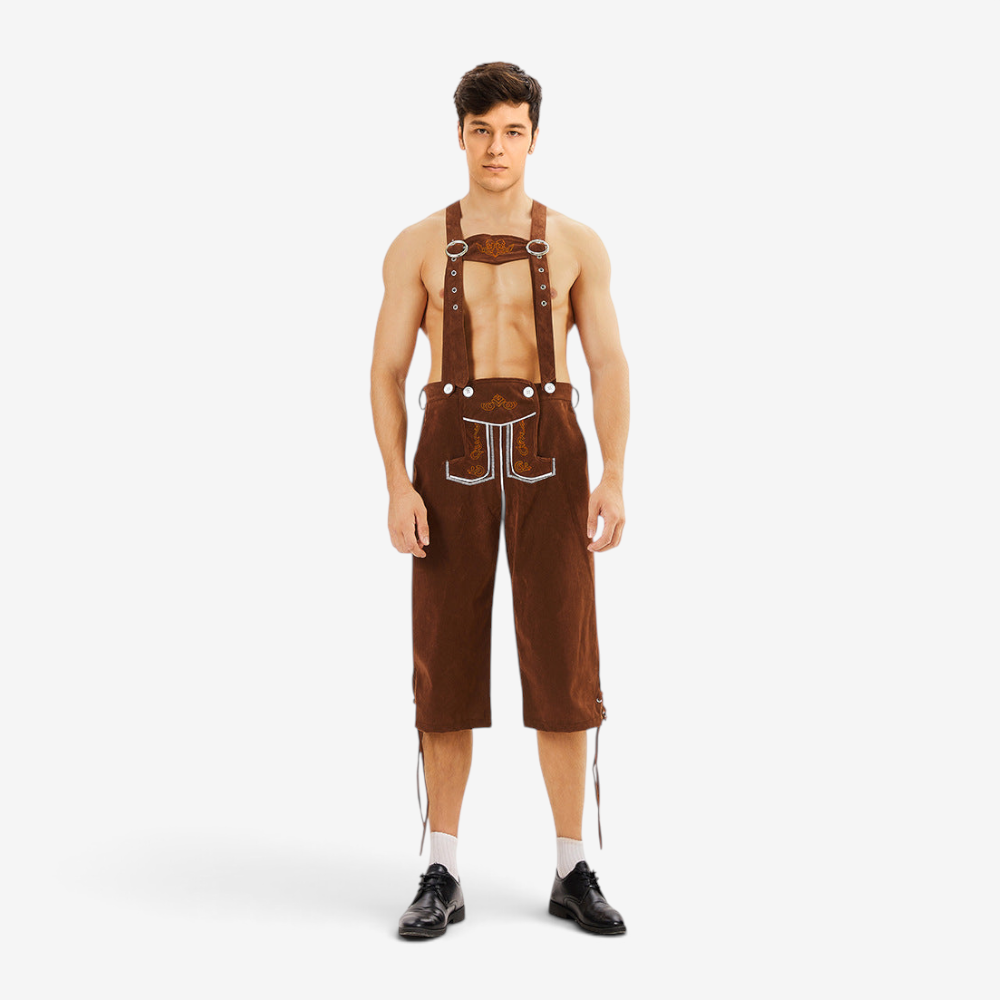 Herren Knielange Trachtenhose mit Stickerei