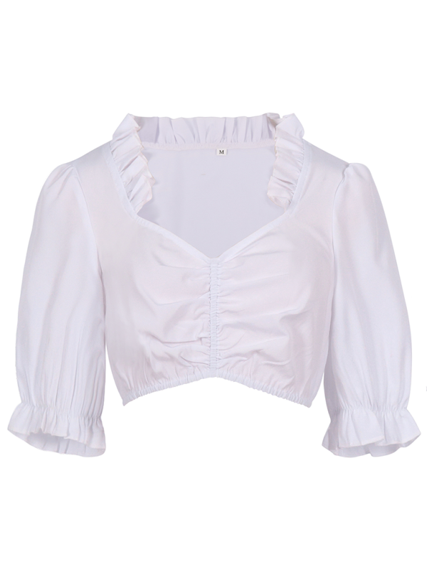 Womens Oktoberfest Dirndl mit Spitzen und Rüschen