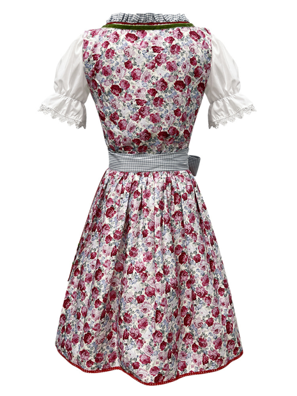 Bayerisches Dirndl-Kostüm für Damen mit Blumenmuster