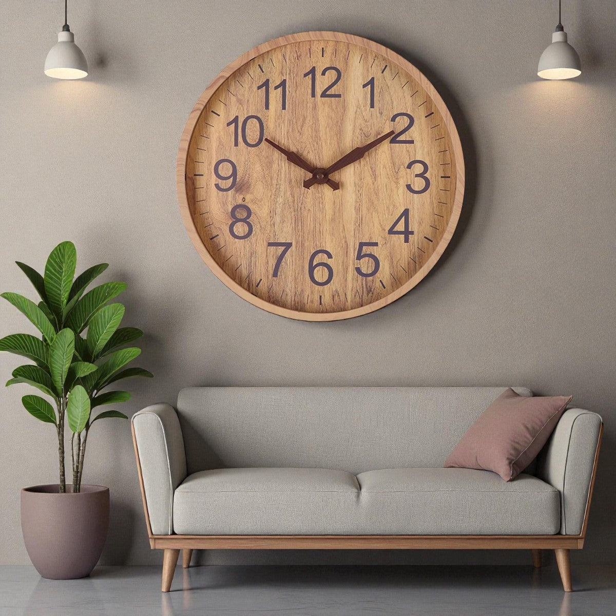 Handgefertigte Wanduhr aus Holz für naturinspirierte Eleganz und zeitlosen Stil