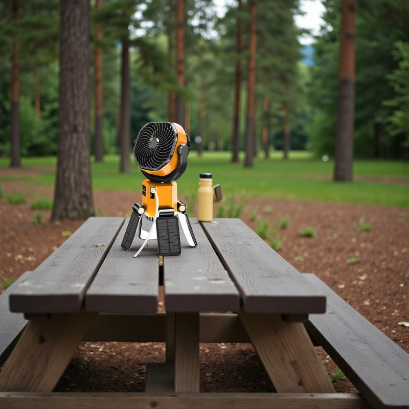 Solarbetriebener Campingventilator mit Hänge-Design für Außenkomfort