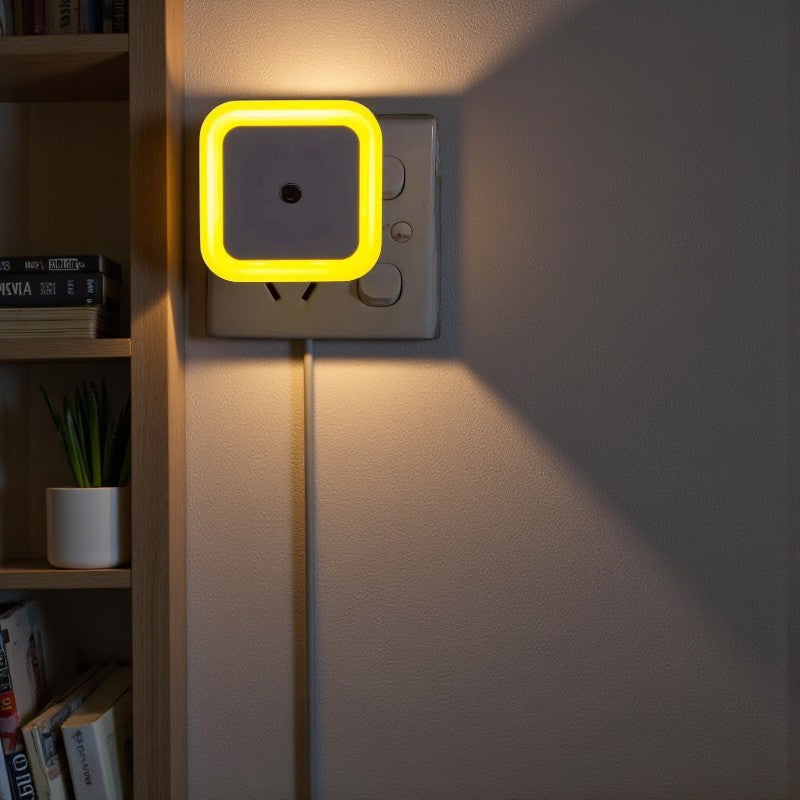 LED-Bewegungssensor-Nachtlicht mit modernem quadratischem automatischem Beleuchtungsdesign