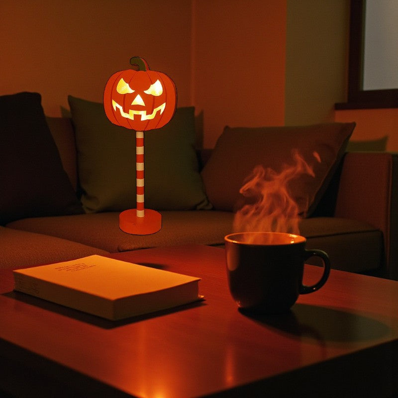 Moderne Halloween Deko Kürbis-LED Tischlampe mit Klassischem Design für Festliche Beleuchtung