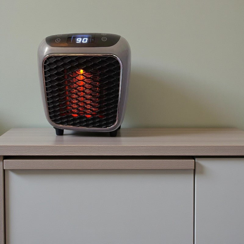 Tragbarer elektrischer Heizlüfter mit Temperaturanzeige für Innenraumheizung