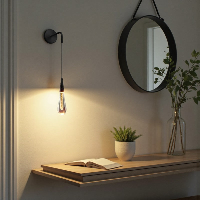 Elegante LED-Wandpendelleuchte mit regentropfeninspiriertem Design für dekorative Beleuchtung