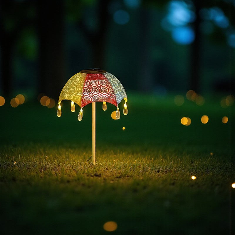 Außen-Gartenleuchte mit warmem LED-Projektionslicht und Schirm-Design