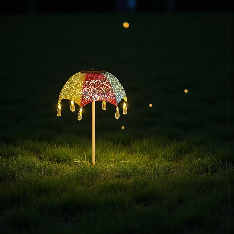 Außen-Gartenleuchte mit warmem LED-Projektionslicht und Schirm-Design