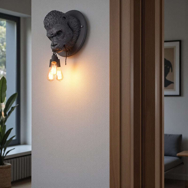 Gorilla förmige LED Wandleuchte für moderne und künstlerische Wohnräume