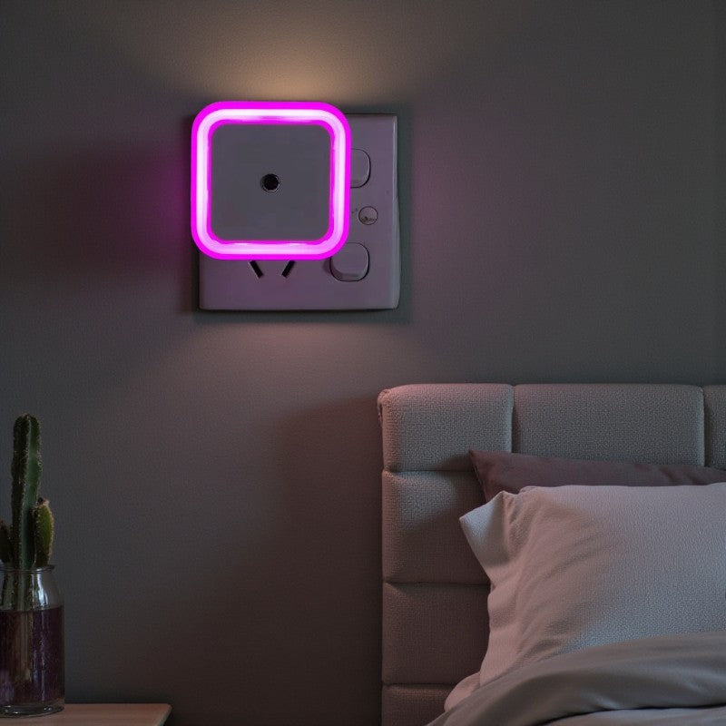 LED-Bewegungssensor-Nachtlicht mit modernem quadratischem automatischem Beleuchtungsdesign