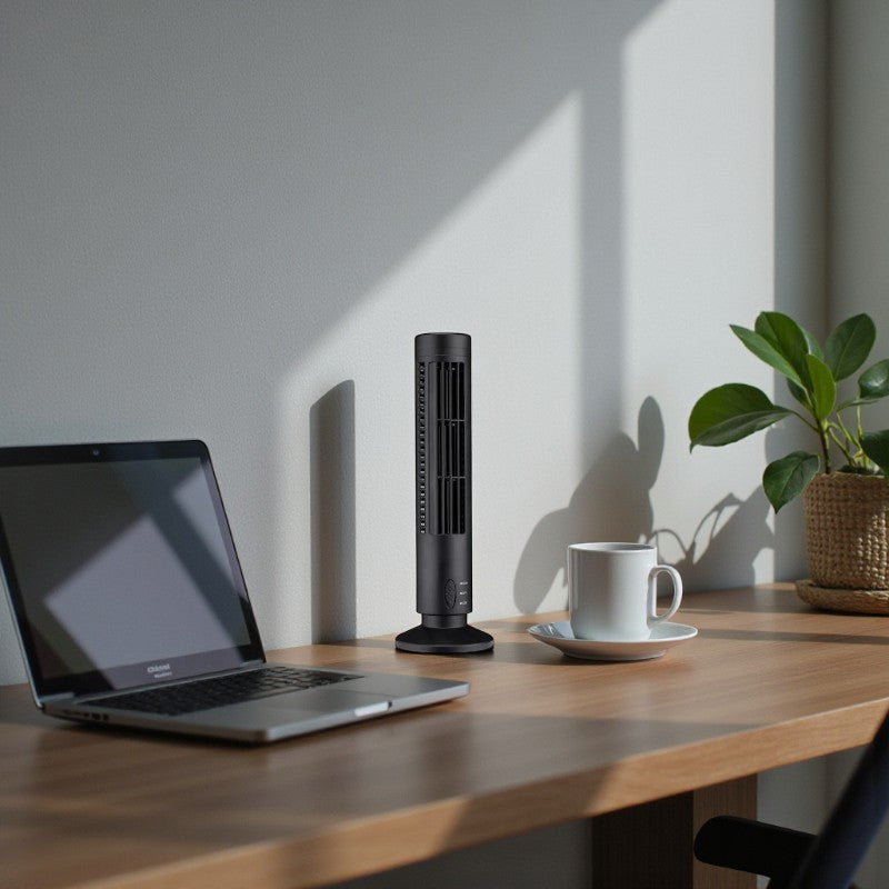 Tasco - USB-Turmventilator bladlos für leisen Luftstrom