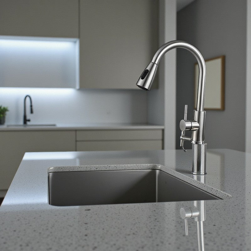 Einhebel Küchenarmatur mit ausziehbarem Auslauf für komfortable Nutzung