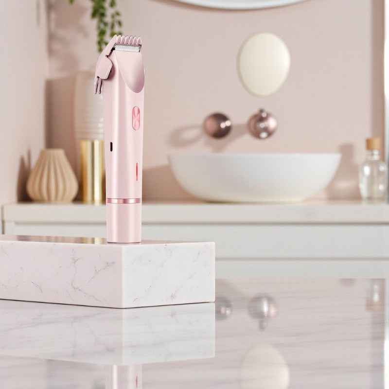 2 in 1 Trimmer mit doppelt abnehmbarem Kopf für Nass und Trockenanwendung